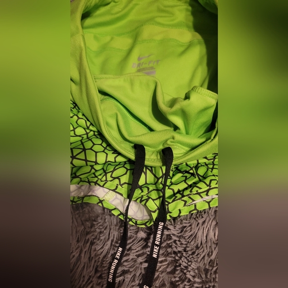 Women's Nike Neon Green & Black Dri-Fit Running Shorts, Small - Picture 7 of 11